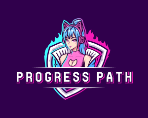 Female Gaming Streamer logo design