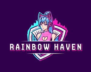 Female Gaming Streamer logo design