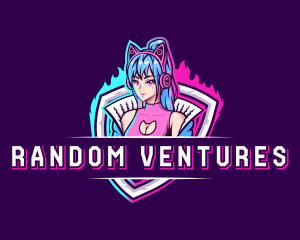 Female Gaming Streamer logo design