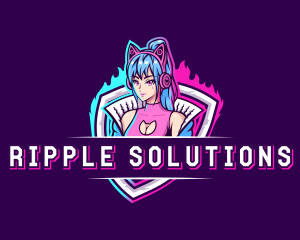 Female Gaming Streamer logo design