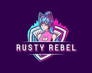 Female Gaming Streamer logo design