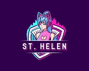 Female Gaming Streamer logo design