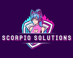 Female Gaming Streamer logo design