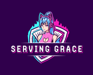 Female Gaming Streamer logo design