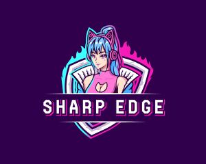 Female Gaming Streamer logo design