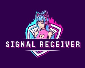 Female Gaming Streamer logo design