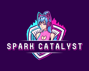 Female Gaming Streamer logo design