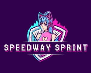 Female Gaming Streamer logo design