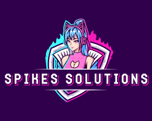 Female Gaming Streamer logo design