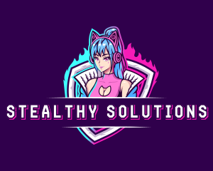 Female Gaming Streamer logo design