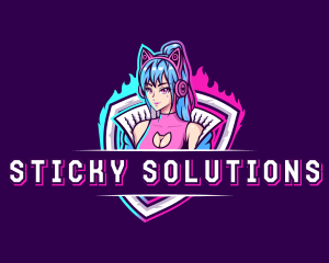 Female Gaming Streamer logo design