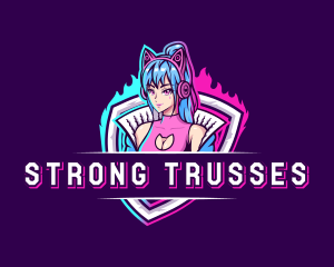 Female Gaming Streamer logo design