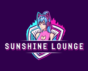 Female Gaming Streamer logo design