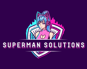 Female Gaming Streamer logo design