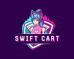 Female Gaming Streamer logo design