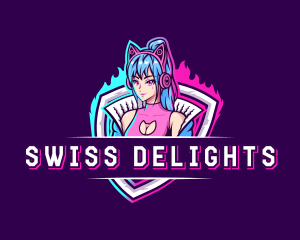 Female Gaming Streamer logo design