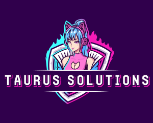 Female Gaming Streamer logo design