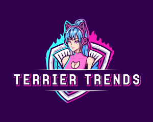 Female Gaming Streamer logo design