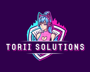 Female Gaming Streamer logo design