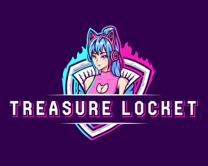 Female Gaming Streamer logo design