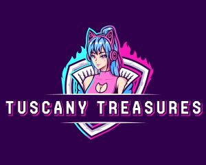 Female Gaming Streamer logo design