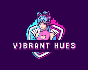 Female Gaming Streamer logo design