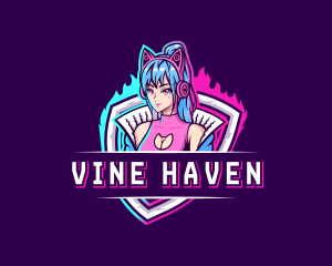 Female Gaming Streamer logo design