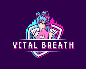 Female Gaming Streamer logo design