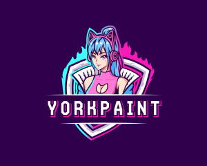 Female Gaming Streamer logo design