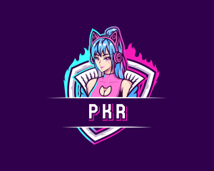 Female Gaming Streamer logo design