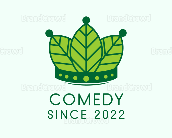 Eco Leaf Crown Logo