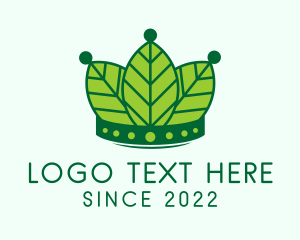 Produce - Eco Leaf Crown logo design