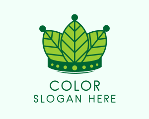 Eco Leaf Crown  Logo