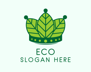 Eco Leaf Crown  Logo