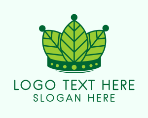 Eco Leaf Crown  Logo