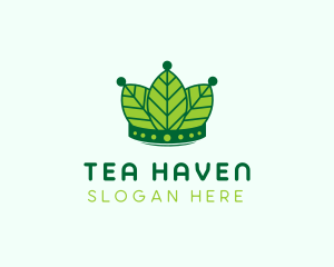 Eco Leaf Crown  logo design