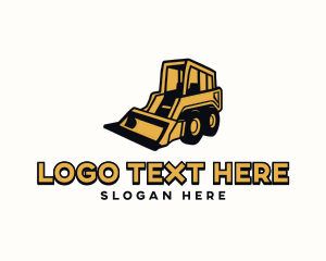 Heavy Machinery - Mining Machinery Bulldozer logo design