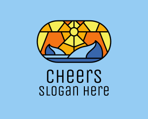 Seafarer - Ocean Waves Glass Mosaic logo design