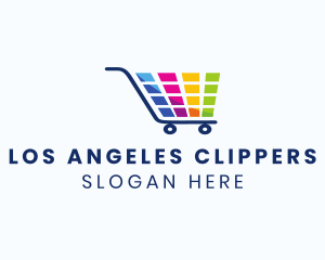 Colorful - Colorful Grocery Cart logo design