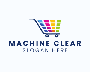 Minimart - Colorful Grocery Cart logo design