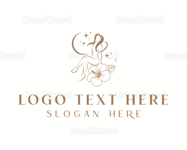 Floral Woman Beauty Spa Logo