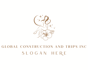 Floral Woman Beauty Spa logo design