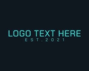 Signage - Neon Technology Business logo design