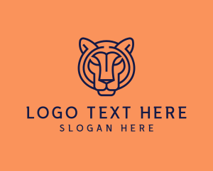 Orange Eye - Wild Tiger Animal logo design