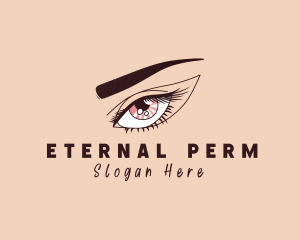 Perm - Eyelash Salon Cosmetic logo design