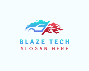 Blazing Car Wash logo design