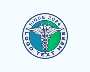 Vein - Medical Pharmacy Caduceus logo design