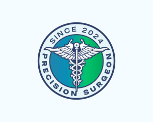 Surgeon - Medical Pharmacy Caduceus logo design