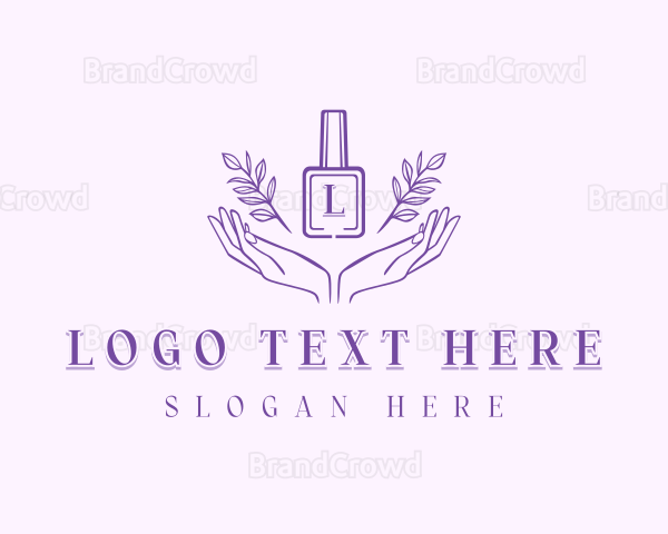 Wreath Nail Hands Logo