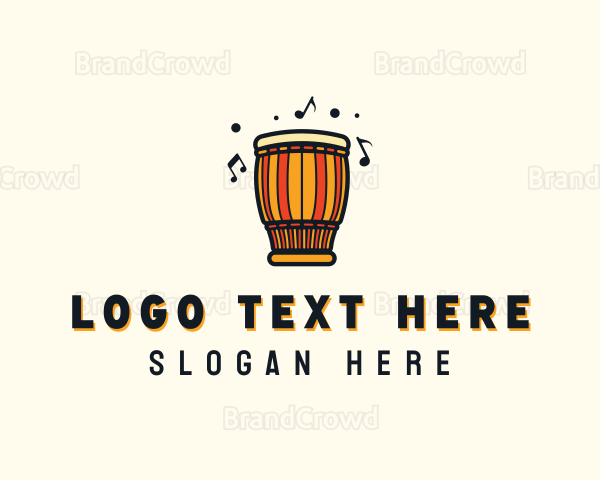 African Drum Djembe Logo